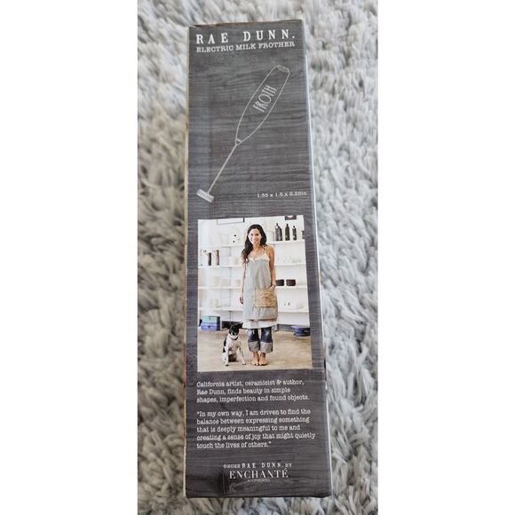 Rae Dunn Froth Electric Milk Frother Gray Classic Foam Whipped Coffee Bar +stand - Picture 5 of 10